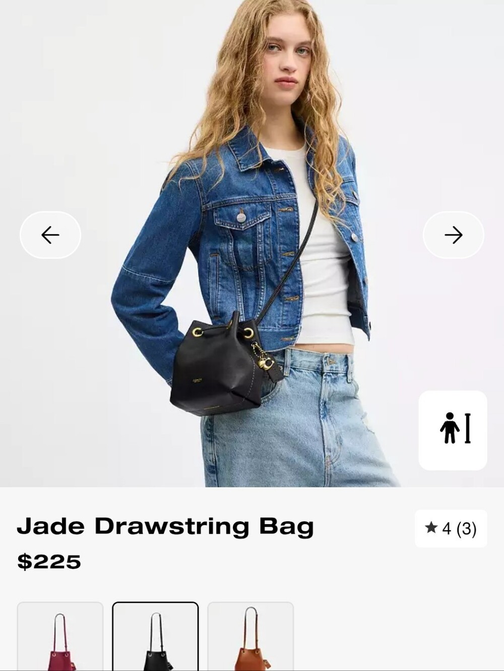 Coach Jade Black Leather Bucket Drawstring Crossbody with Gold Eyelets - Picture 13 of 14
